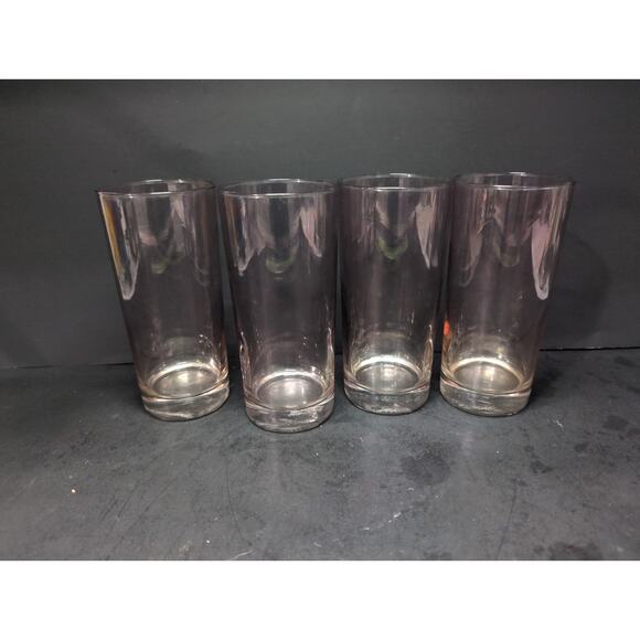 Libbey Ombre Pink Tumbler Glasses, Set of 4 Drinking Cups, 16 oz Vintage Barware - Picture 1 of 9
